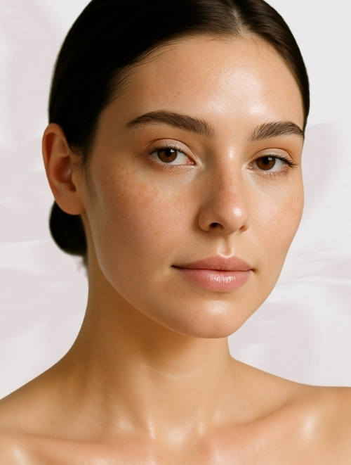 Beautiful woman with glowing skin.